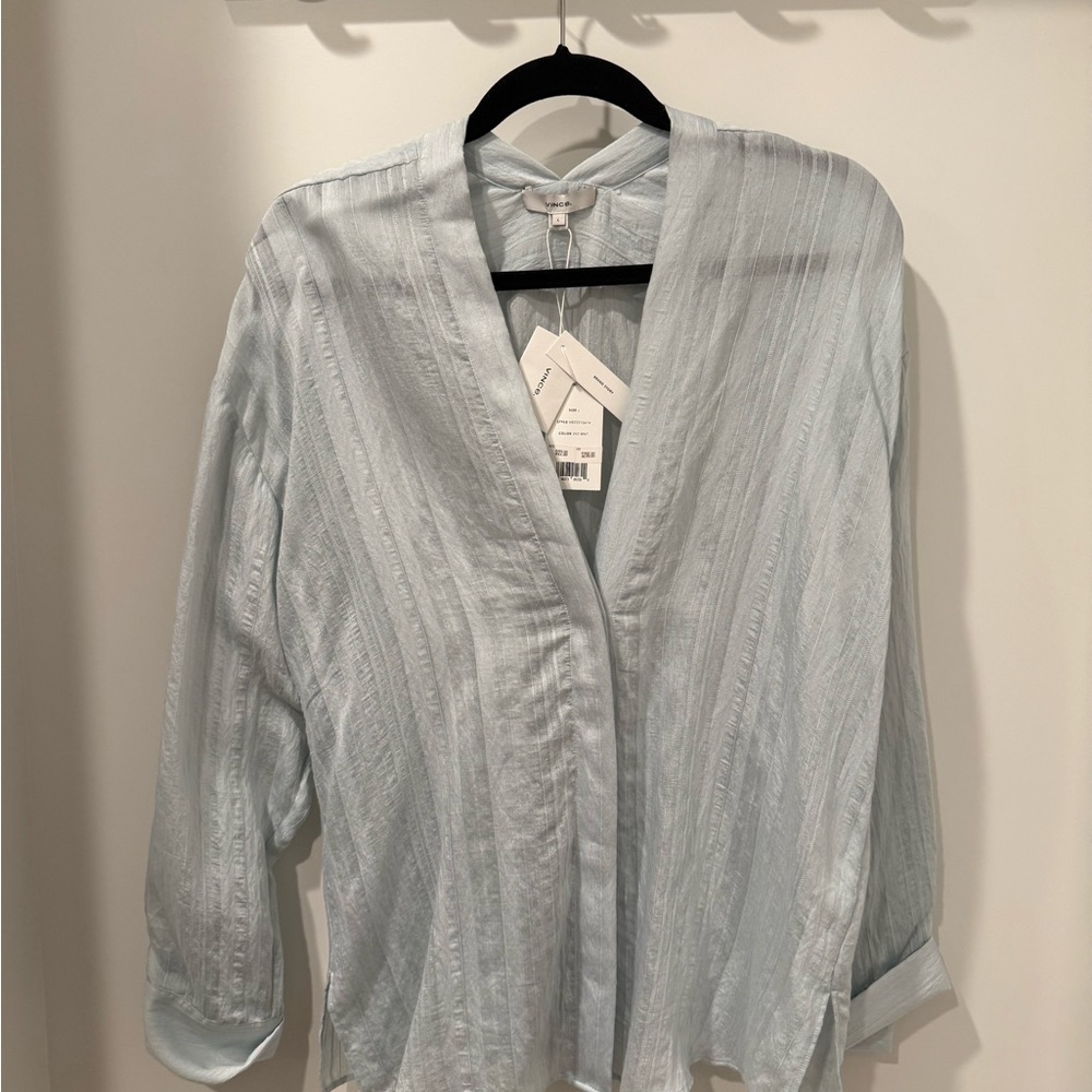 Vince Soft Blue Women's Blouse